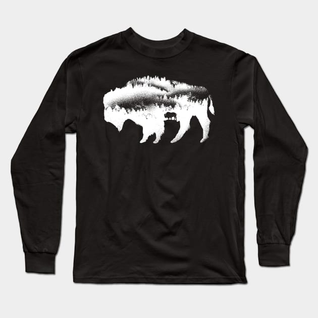 American bison Long Sleeve T-Shirt by barmalisiRTB